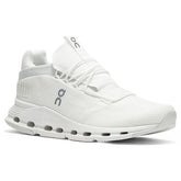 On Cloudnova – White - On - White Sneakers with Cushioned Heel & Flex - Cloud Tread